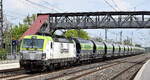 ITL - Eisenbahngesellschaft mbH, Dresden [D] mit ihrer  193 893-5  [NVR-Nummer: 91 80 6193 893-5 D-ITL] und einem Getreidezug am 23.04.25 Höhe Bahnhof Saarmund.