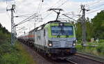 ITL - Eisenbahngesellschaft mbH, Dresden [D] mit ihrer Vectron  193 484-3  [NVR-Nummer: 91 80 6193 484-3 D-ITL] und einem Ganzzug Druckgaskesselwagen am 28.07.25 Durchfahrt Bahnhof Berlin