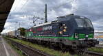 TX Logistik AG, Bad Honnef [D] mit der geleasten ELL Vectron  193 203  [NVR-Nummer: 91 80 6193 203-7 D-ELOC] und einem KLV-Zug am 11.09.25 Höhe Bahnhof Magdeburg-Neustadt.