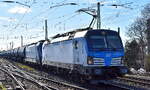ČD Cargo a.s., Praha [CZ] mit der geleasten  193 681-4 , Name Karel  [NVR-Nummer: 91 80 6193 681-4 D-RAILL] + der eigenen  388 007-7  [NVR-Nummer: 91 54 7388 007-7 CZ-ČDC] und Kesselwagenzug