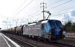 DPB Rail Infra Service GmbH, Frauental [A] mit der geleasten ELL Vectron  6193-438  [NVR-Nummer: 91 80 6193 438-9 D-ELOC] und einem Kesselwagenzug (Eisessig oder Essigsäure, Lösung mit mehr