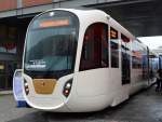 Eine optisch sich doch recht auffällig unterscheidende Straßenbahn von den weiteren vorgestellten Modellen auf der Inno Trans 214, der türkische Produzent Istanbul Ulasim San.