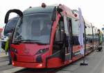 Wie schon vor zwei Jahren auf der Inno Trans 2012 präsentiert wiederum die türkische Fa.Durmaszlar noch mal die Silkworm, ein kleine aber sehr sehr schöne Straßenbahn innen wie