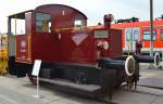 Die Kleinlok Kö 1 311 227-7 (Nr.308) (Windhoff AG Bj.1936) wird zum 125 jährigen Bestehen der Fa. Windhoff Bahn- und Anlagentechnik GmbH auf der Inno Trans in Berlin präsentiert, sie wird inzwischen als dauerleihgabe des DB Museums von den Bielefelder Eisbenbahnfreunde e.V. betreut, 24.09.14 