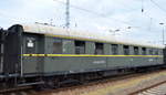 Interessante historische Personenwagen mit teilweise russischer Beschriftung?, hier der 1.Klasse Wagen 25 247 Nür A4yse (58 80 18-43 116-4 D-DLFB Ayse ?) der Dampflokfreunde Berlin am 31.05.16 im