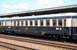 CLASSIC-COURIER Speisewagen der DNV Touristik GmbH mit der Nr.56 80 88-85 103-1(P) D-DNV (Sonderzug Masuren, K�nigsberg und Danzig), 04.07.12 Bhf.