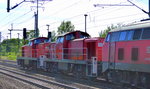 Völlig überraschend und mit höchst untypischen Loktypen hier Nordosten präsentierte sich dieser Lokzug bei der Durchfahrt am 22.07.16 im Bf.