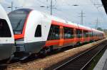 Wiedermal eine Überführung der optisch hervorragenden STADLER FLIRT Triebzüge (fünfteilig) speziell für die norwegische NSB konzipiert am 09.07.14 Bhf.