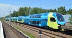 Die Überführung übernahm wie so oft die hvle (V160.3) ab Berlin (Stadler Werk Berlin-Pankow), hier nochmal der Nachschuss dieser sechsteiligen STADLER-KISS Version für die