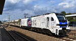 Heavy Haul Power International GmbH, Erfurt [D] mit der geleasten ELP Eurodual Lok   2159 251-8  [NVR-Nummer: 90 80 2159 251-8 D-ELP] und einem Baustoff-Schüttguttransportzug (leer) am 16.07.25
