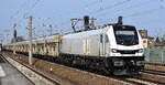 HHPI - Heavy Haul Power International GmbH, Erfurt [D] mit ihrer Eurodual Lok   159 455-5  [NVR-Nummer: 90 80 2159 455-5 D-HHPI] und einem Schüttgutwagenzug (leer) am 10.03.26 Höhe Bahnhof Luckenwalde.