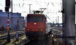 AMEH Trans - ArcelorMittal Eisenhüttenstadt Transport GmbH, Eisenhüttenstadt [D]  145-CL 203  [NVR-Nummer: 91 80 6145 099-8 D-EKO] und einem Ganzzug Containertragwagen (leer) am 25.02.26