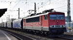 Leipziger Dampf KulTour GbR, Leipzig mit ihrer  155 249-6  (NVR:  91 80 6155 249-6 D-LDK ) und einem Getreidezug am 26.02.26 Höhe Bahnhof Magdeburg-Neustadt.