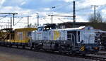 Schweerbau Logistik GmbH, Stadthagen [D] mit der geleasten Nexrail vossloh DE 18 Diesellok  331  [NVR-Nummer: 92 80 4185 136-3 D-NXRL] und der firmeneigenen Plasser & Theurer Planumssanierung &