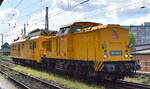 DB InfraGO AG, Frankfurt (Main) mit ihrer  203 314-0  [NVR-Nummer: 92 80 1203 314-0 D-DBMP] und dem ORT  708 325  ( 99 80 9436 035-6 D-DBMP ) am Haken am 10.07.26 H�he Bahnhof Magdeburg-Neustadt.