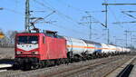 InterTourex GmbH (siehe Scheibe) mit der angemieteten  143 020-6  (NVR:  91 80 6143 020-6 D-SLRS??? ) und einem Ganzzug Gasdruckkesselwagen (Butadiene, stabilisiert, oder Butadiene, und