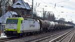 ITL - Eisenbahngesellschaft mbH, Dresden [D] mit ihrer   185 550-1  [NVR-Nummer: 91 80 6185 550-1 D-ITL] und einem Kesselwagenzug (leer) Richtung Stendell am 20.02.26 Höhe S-Bahnhof Berlin Buch.