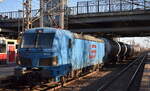 Leipziger Eisenbahnverkehrsgesellschaft mbH mit der geleasten northrail Smartron  192 017  [NVR-Nummer: 91 80 6192 017-2 D-NRAIL] und einem Kesselwagenzug (leer) Richtung Stendell am 04.03.26