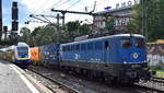 Eisenbahngesellschaft Potsdam mbH, Potsdam (EGP) mit ihrer  140 876-4  (NVR:  91 80 6140 876-4 D-EGP ) und einem Containerzug Richtung Hamburger Hafen am 28.07.26 H�he Bahnhof Hamburg-Harburg.