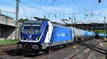 ČD Cargo Poland Sp. z o.o., Warszawa [PL] mit ihrer  388 039-0  [NVR-Nummer: 91 54 7388 039-0 CZ-CDC] und einem Kesselwagenzug am 03.08.26 H�he Bahnhof Hamburg-Harburg.