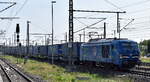 EGP - Eisenbahngesellschaft Potsdam mbH, Wittenberge [D] mit ihrer Vectron Dual Lok  248 041  [NVR-Nummer: 90 80 2248 041-6 D-EGP] und einem KLV-Zug am 09.08.25 Höhe Bahnhof Magdeburg Hbf.