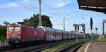 Mitteldeutsche Eisenbahn GmbH, Schkopau  mit ihrer Lok  607  [NVR-Nummer: 91 80 6143 310-1 D-MEG] und einem geschlossenem PKW-Transportzug am 07.08.25 Höhe Bahnhof Magdeburg-Neustadt.