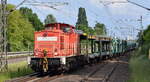DB Cargo AG, Mainz [D] mit ihrer  298 308-8  [NVR-Nummer: 98 80 3298 308-8 D-DB] und einigen Güterwagen Richtung Rbf.