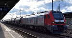 MEG - Mitteldeutsche Eisenbahn GmbH, Schkopau [D] mit der geleasten ELP Eurodual Lok  2159 235-1  [NVR-Nummer: 90 80 2159 235-1 D-ELP] und Zementstaubzug (leer) Richtung Rüdersdorf am 11.03.26