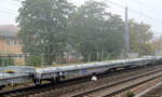 Flachwageneinheit vom belgischen Einsteller BLG AUTORAIL mit der Nr.