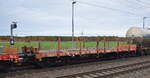 Drehgestell-Flachwagen vom Einsteller SC Deutsche Bahn Cargo Romania SRL mit der Nr.