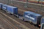 Gelenk-Containertragwagen vom Einsteller Rail Release GmbH mit der Nr.