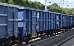 Ein angemieteter offener Drehgestell-Güterwagen vom Einsteller ERR mit der Nr.