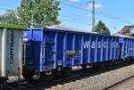 Offener Drehgestell-Hochbordwagen vom Einsteller WASCOSA AG mit deutscher Registrierung mit der Nr.