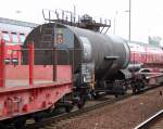 Der Wageneinsteller On Rail GmbH mit einem Kesselwagen eingestellt mit der Nr.