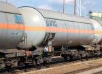 Gasdruckkesselwagen vom Wageneinsteller VTG Deutschland mit der Nr.