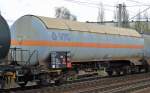 Gasdruckkesselwagen vom Einsteller VTG Deutschland mit der Nr.