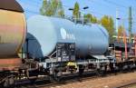 Kleiner zweiachsiger Kesselwagen vom Einsteller GATX Rail Germany mit der Nr.