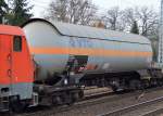 Gasdruckkesselwagen mit Sonnendach vom Einsteller VTG in Hamburg mit der Nr.