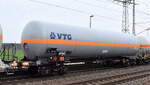 Druckgaskesselwagen vom Einsteller VTG mit der Nr.
