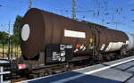 Kesselwagen vom Einsteller WASCOSA mit der Nr. 33 RIV 80 D-WASCO 7931 229-9 Zacens, lt. UN-Nr.: 60/2312 f�r die Bef�llung mit Phenol, geschmolzen in einem Ganzzug am 24.06.26 Durchfahrt Bahnhof Falkenberg (Elster).