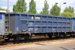 Offener G�terwagen mit vier Rads�tzen der VTG in Hamburg, eingestellt mit der Nr.