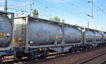 Französischer Gelenk-Containertragwagen vom Einsteller Modalis SAS mit der Nr.