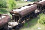 Offenen Sch�tgutwagen der FRANCE WAGONS Chez STVA gef�llt mit Kies, der Wagen im Bild ist eingestellt mit der Nr.
