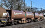 Österreichische Drehgestell-Containertragwageneinheit vom Einsteller Rail Cargo Austria AG mit der Nr.