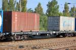 Polnischer Containertragwagen eingestellt mit der Nr.