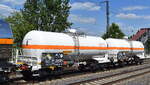 Polnische Druckgaskesselwagen der Firma PCC Rokita S.A., im Bild der Wagen mit der Nr.