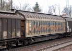 Schwedischer Schiebewandwagen vom Wageneinsteller Transwaggon mit der Aufschrift Nordwaggon eingestellt mit der Nr.