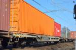 Slowakischer Containertragwagen mit der Nr.
