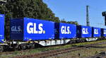 Slowakischer Drehgestell-Containertragwagen vom Einsteller ZSSK Cargo mit der Nr.