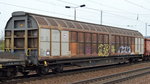 Tschechischer Schiebewandwagen mit der Nr. 31 RIV 54 CZ-CDC 2780 960-5 Habbillns3 am 12.04.16 Bf. Flughafen Berlin-Schönefeld.